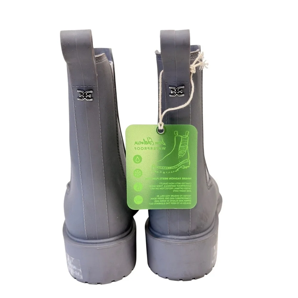 Sam Edelman Laguna Kids Waterproof Chelsea Rain‎ Boots Grey Matte Size 5 NEW